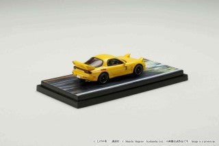 HOBBY JAPAN 1/64 Mazda RX-7 (FD3S) Red Suns / INITIAL D vs Takumi Fujiwara with Keisuke Takahashi Figure Inside the car