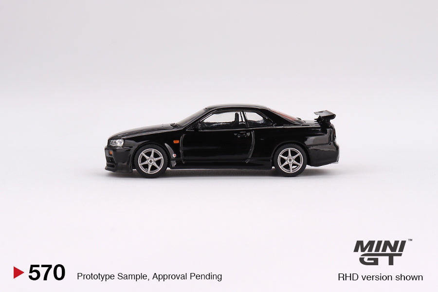 MINI GT 1/64 Nissan Skyline GT-R (R34) V-Spec Black Pearl