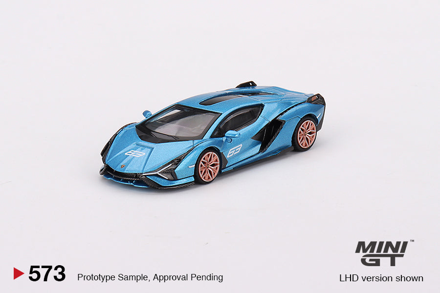 MINI GT 1/64 Lamborghini Sián FKP 37 Blu Aegir LHD