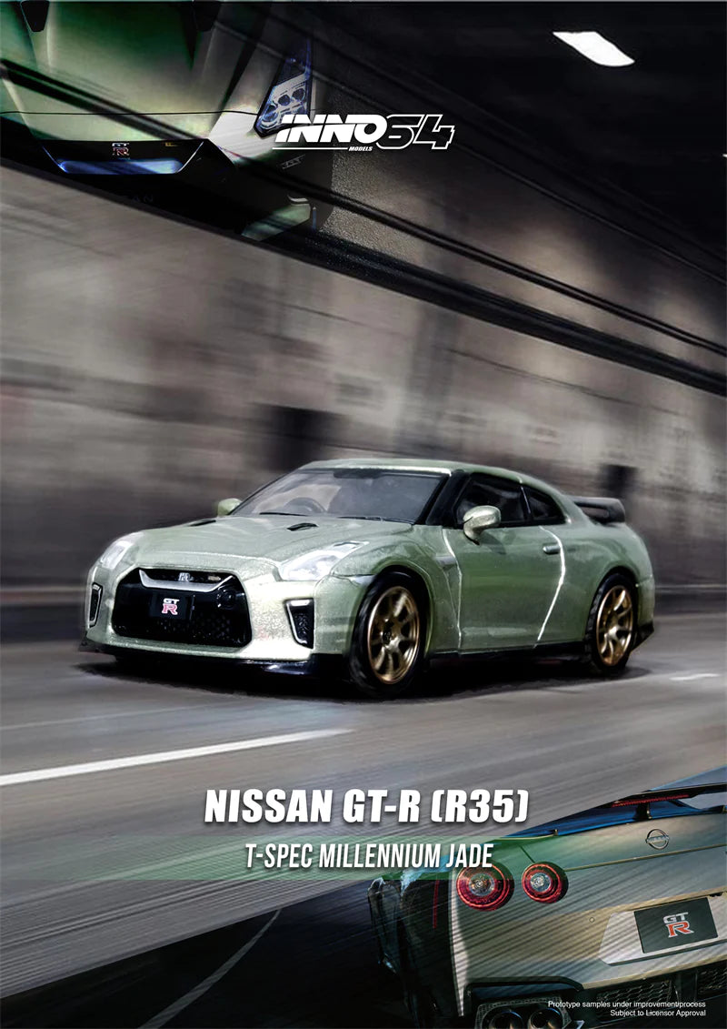 INNO64 1/64 NISSAN SKYLINE GT-R R35 MILLENIUM JADE