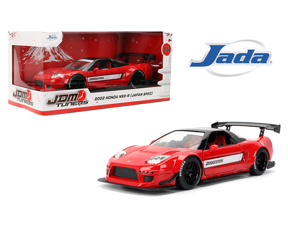 Jada 1:24 2002 Honda NSX-R Japan Spec Bridgestone – Red with Black Roof – JDM Tuners