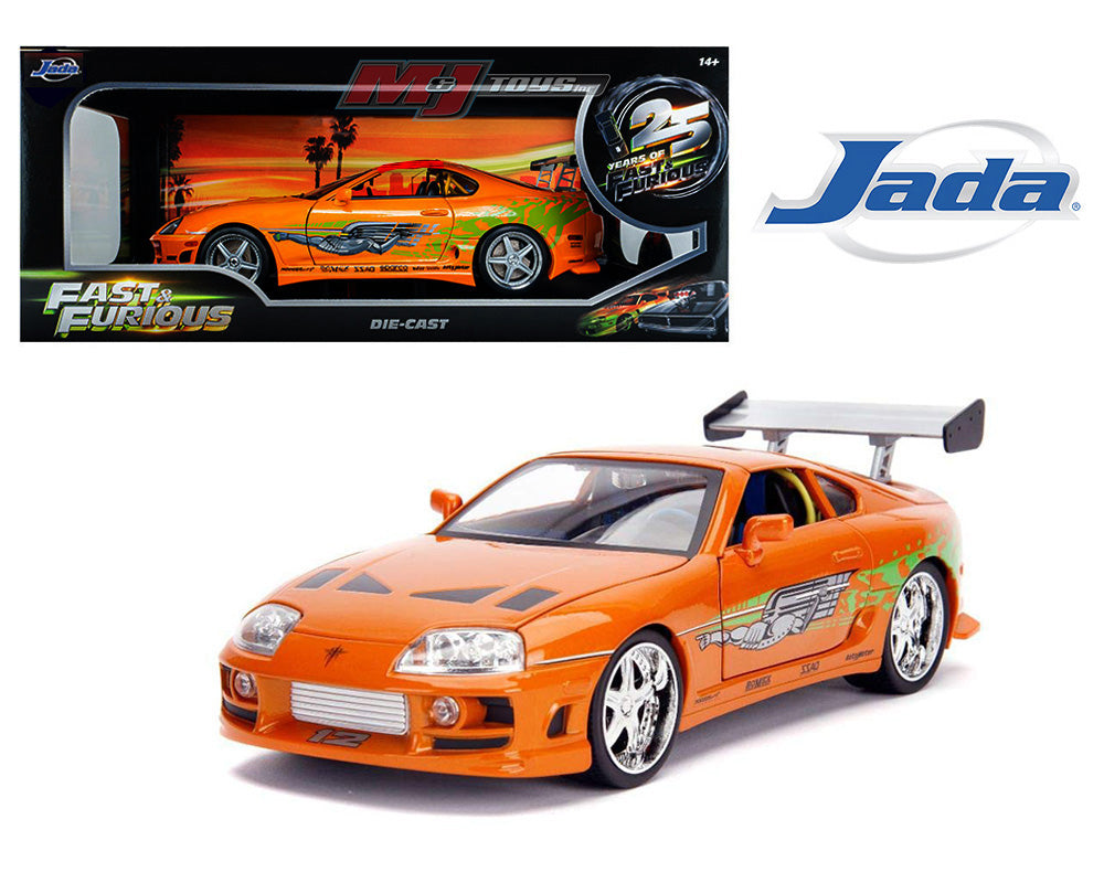 Jada 1:18 Fast & Furious 1993 Toyota Supra – Orange 25th Anniversary