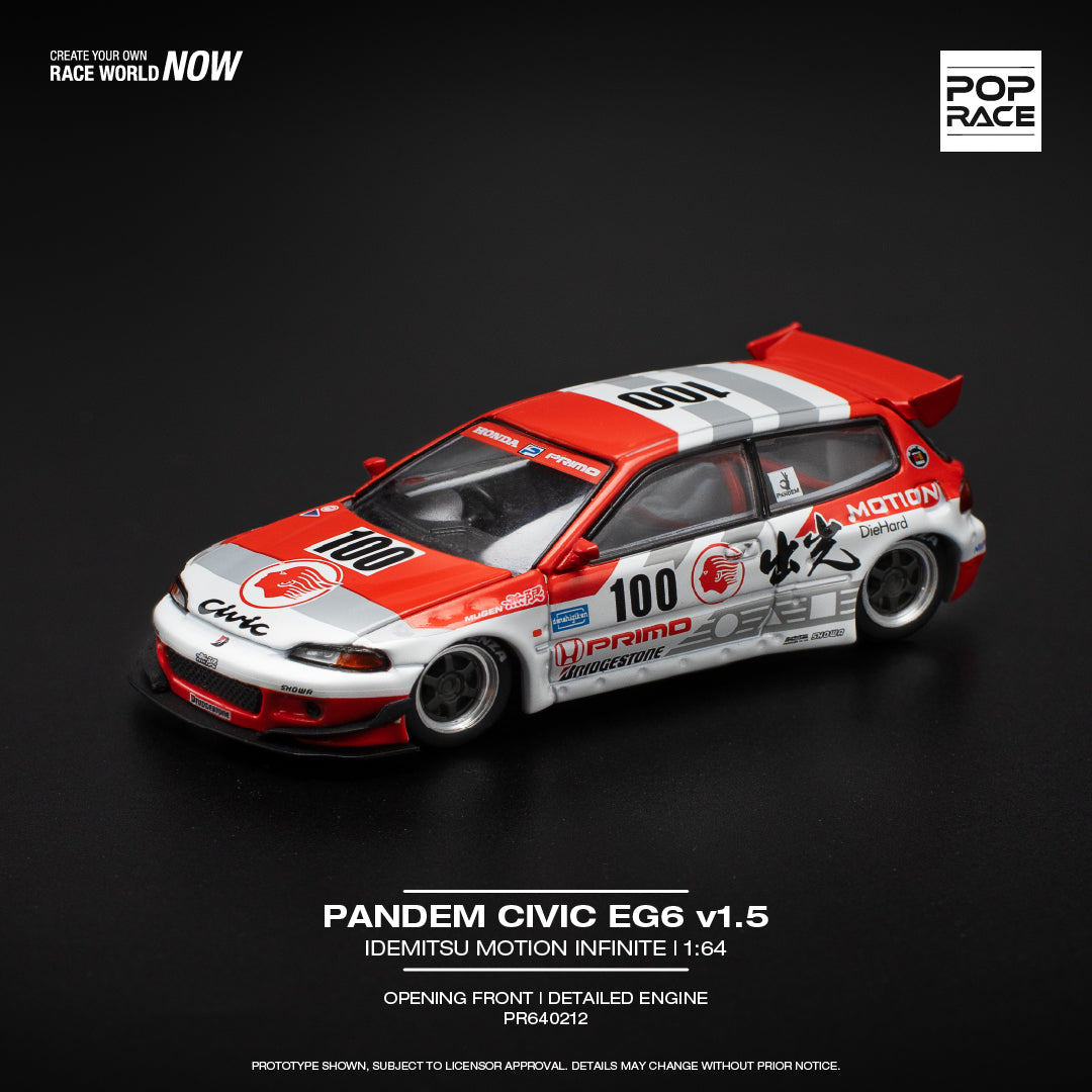 POP RACE 1/64 Pandem Civic EG6 v1.5 – Idemitsu Motion Infinite