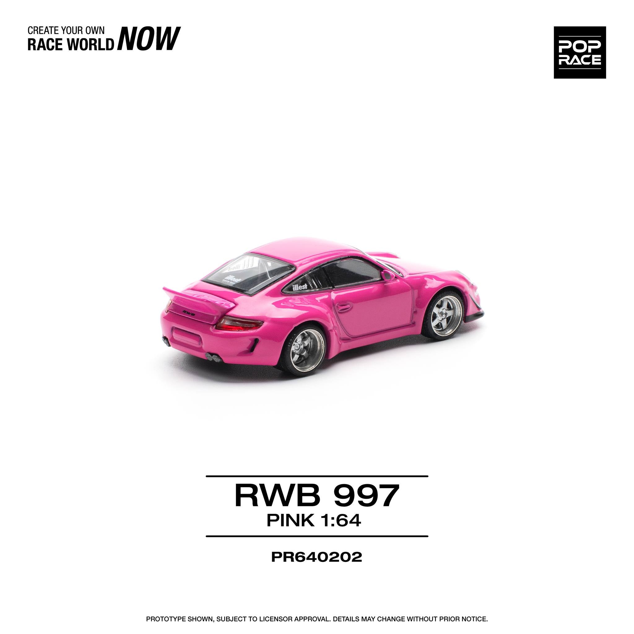 POP RACE 1/64 RWB 997 – Pink – PR640202/PINK