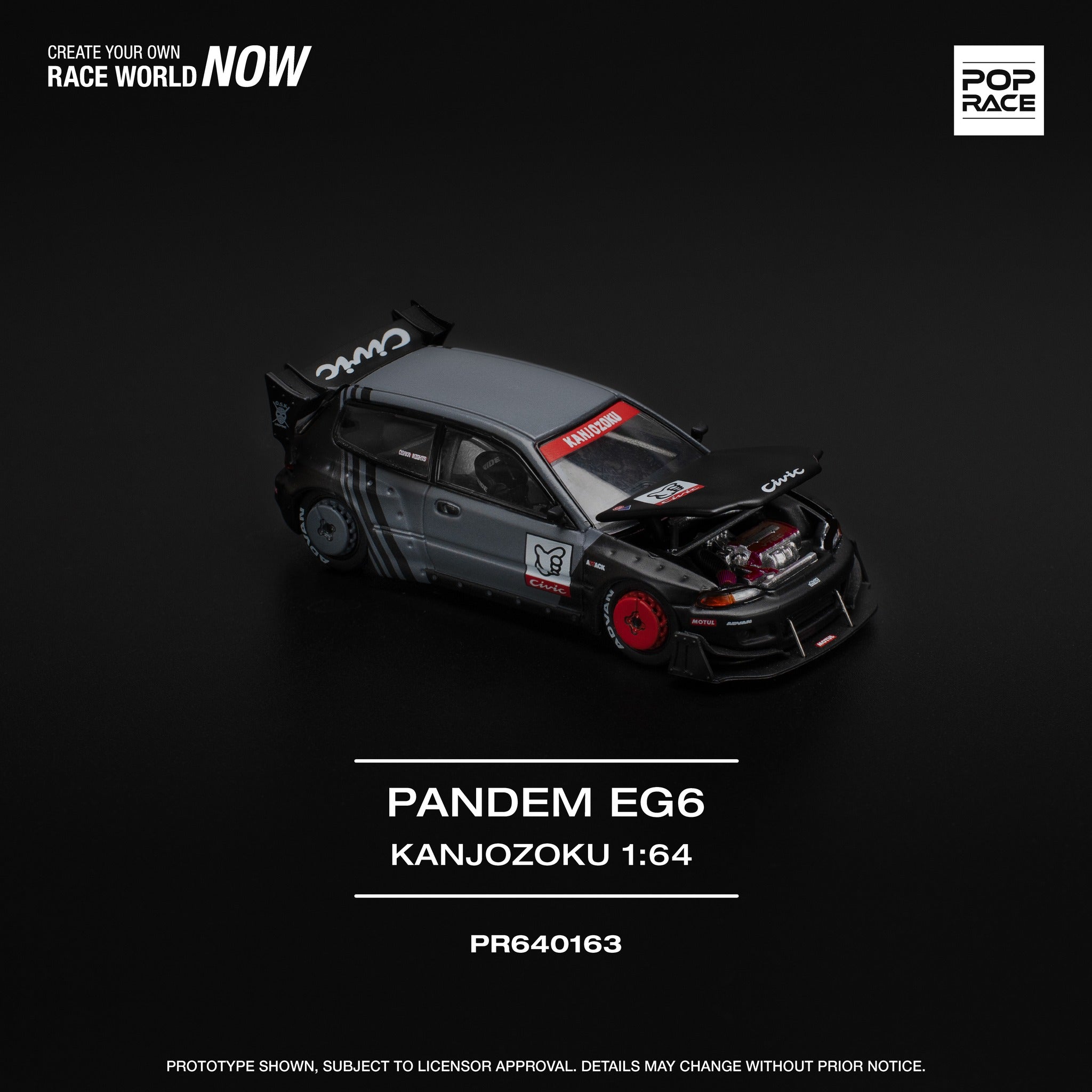 POP RACE 1/64 Pandem Civic EG6 “Kanjozoku”