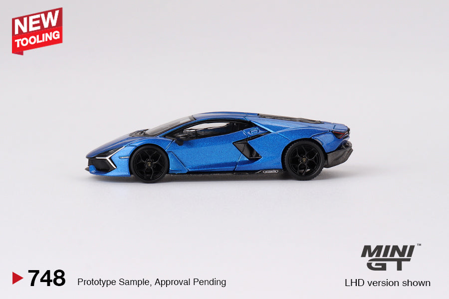 (COMING SOON) MINI GT 1/64 Lamborghini Revuelto – Blu Eleos – MiJo Exclusives