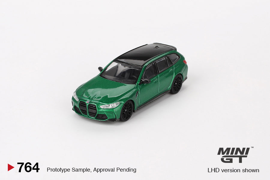 (COMING SOON) MINI GT 1/64 BMW M3 Competition Touring Isle of Man – Green Metallic – MiJo Exclusives