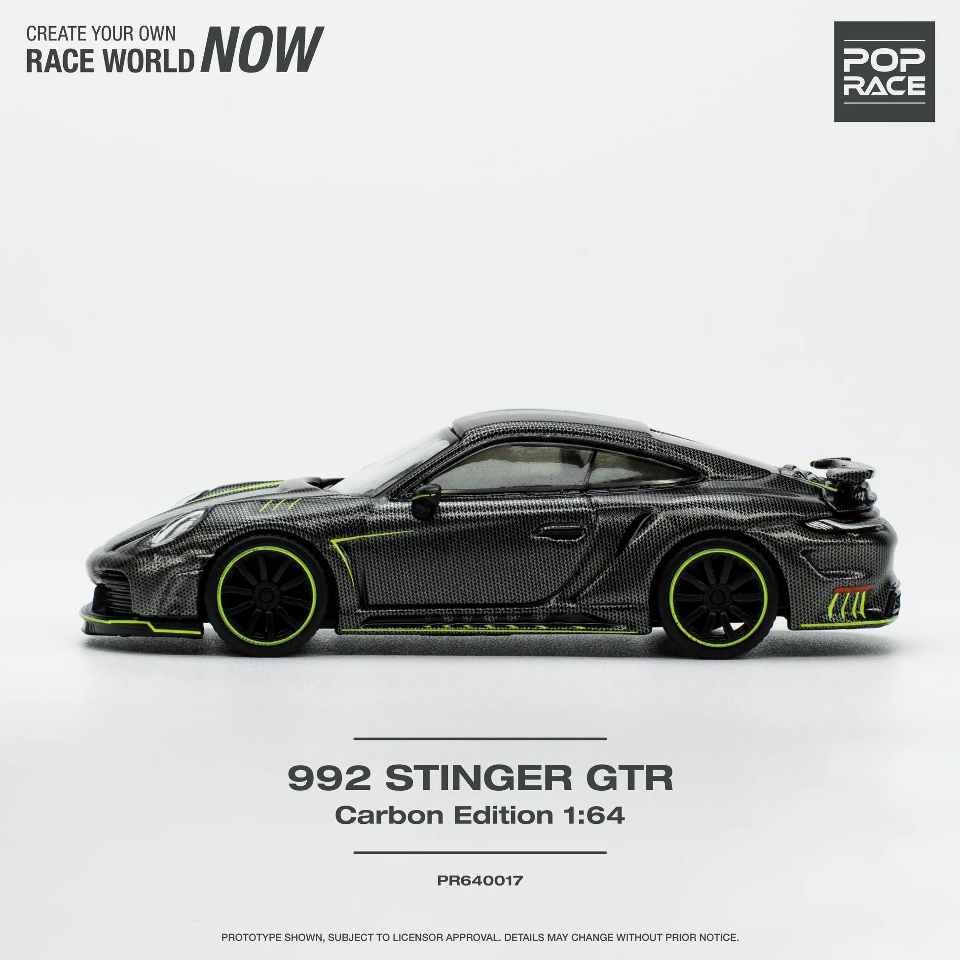 POP RACE 1/64 992 STINGER GTR - CARBON EDITION