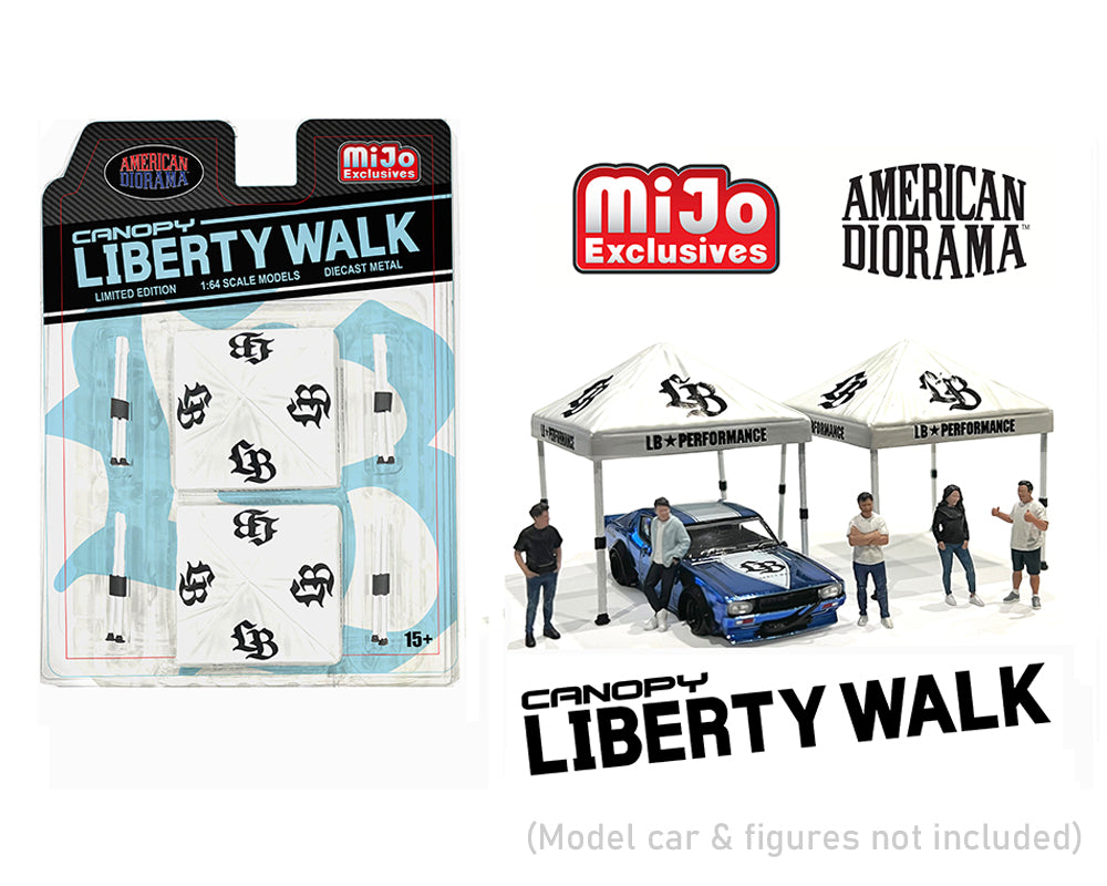 (COMING SOON) American Diorama 1:64 Canopy Liberty Walk – White – Mijo Exclusives