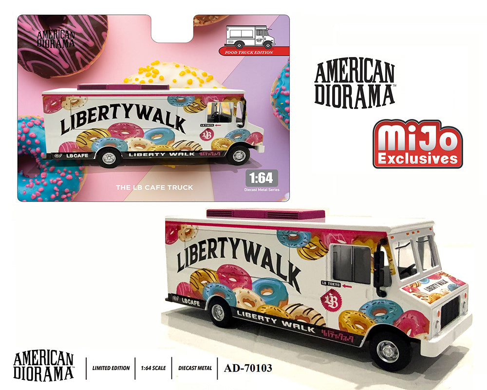 (COMING SOON) American Diorama 1:64 Food Truck Liberty Walk LB Cafe Truck – Limited Edition MiJo Exclusives