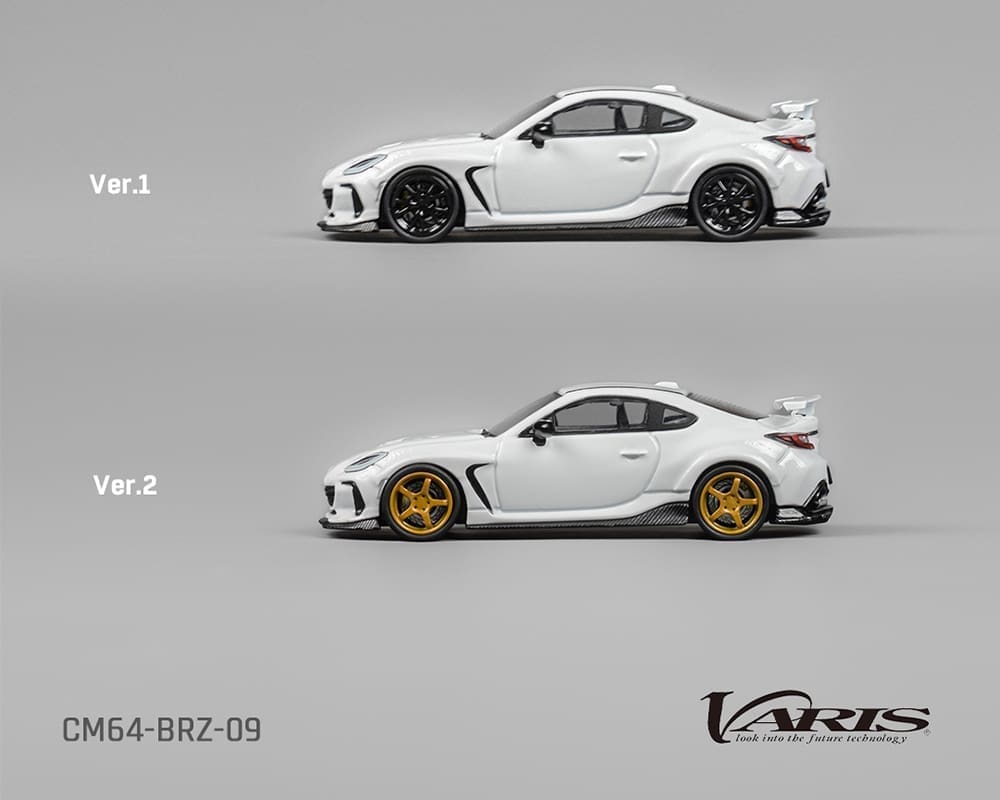 CM MODEL 1/64 Subaru BRZ Varis Widebody custom – White – Limited Edition