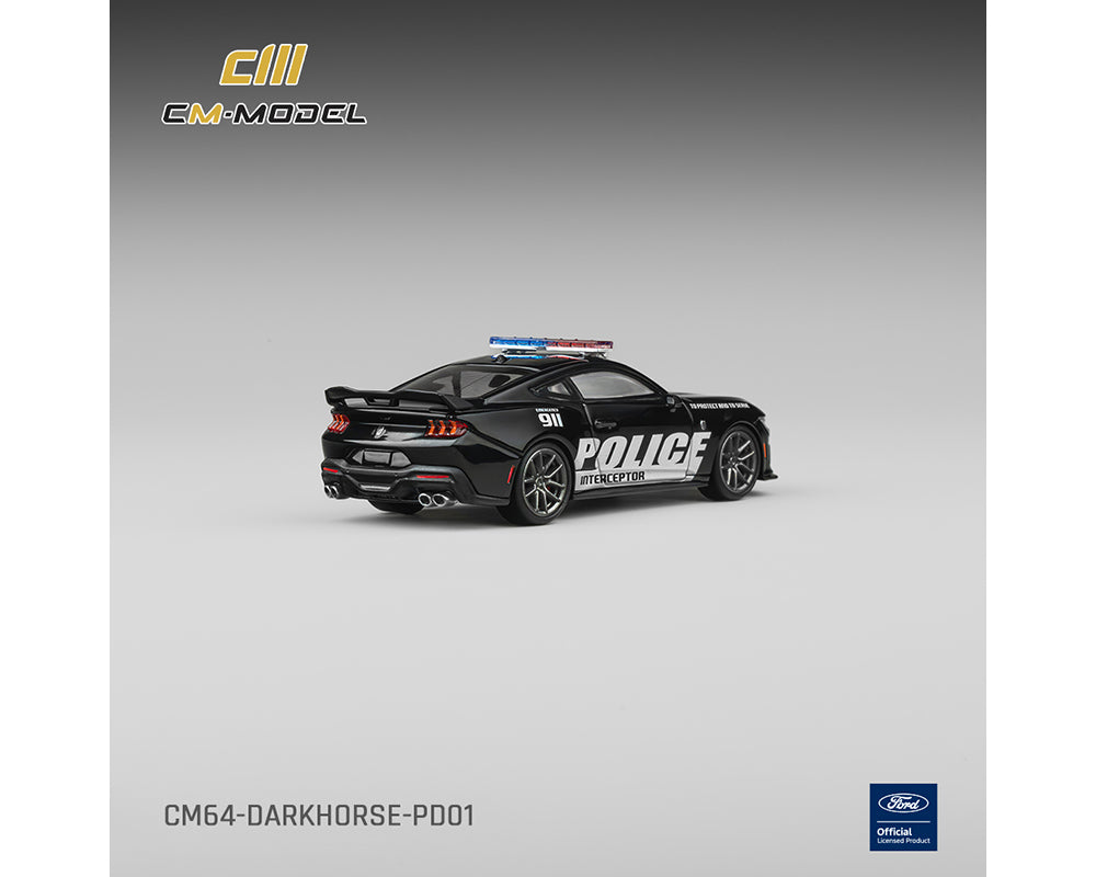 (COMING SOON) CM MODEL 1/64 Ford Mustang Dark Horse Police – Limited Edition