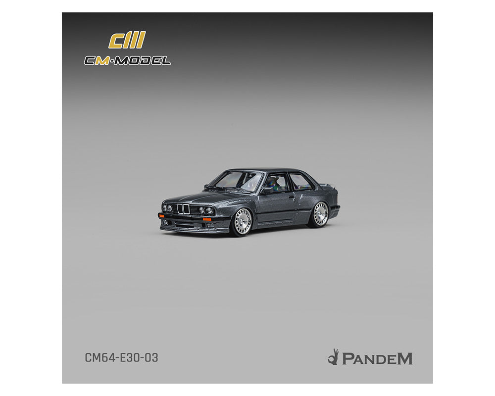 (COMING SOON) CM MODEL 1/64 Pandem BMW M3 E30 -Metallic Gunmetal Grey