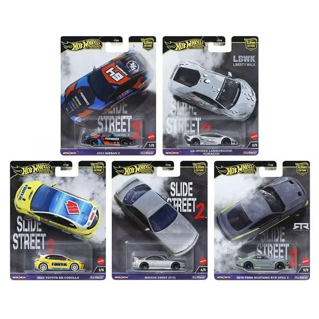 Hot Wheels 1:64 Car Culture 2024 H Case "SLIDE STREET" (+HOBBY PROTECT CASE)