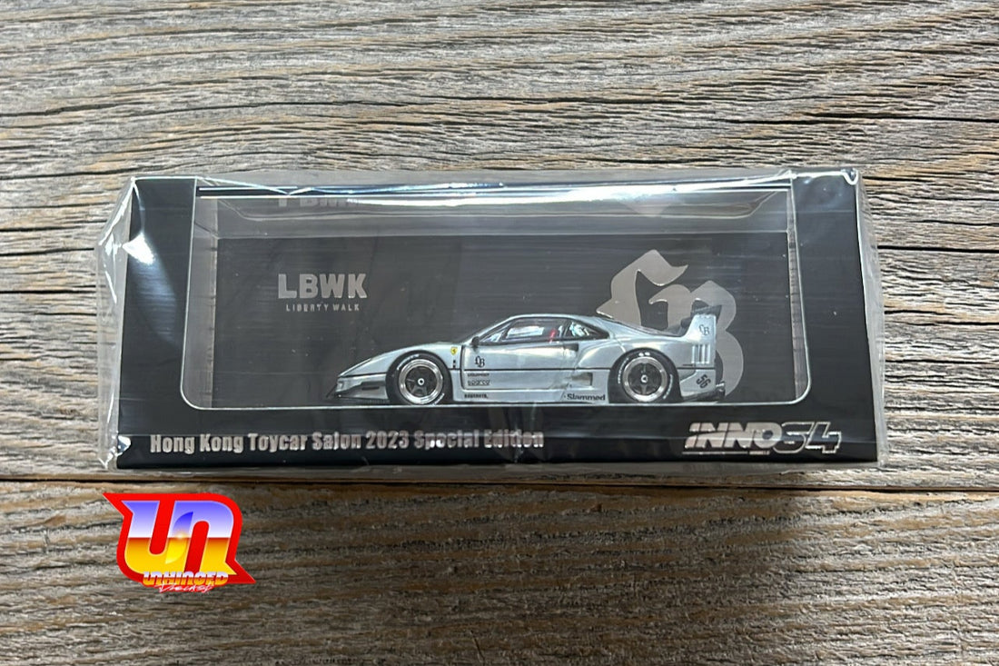 INNO64 1/64 HONG KONG TOYCAR SALON 2023 SPECIAL EDITION LBWK F40 MATTE BLACK (CHASE)