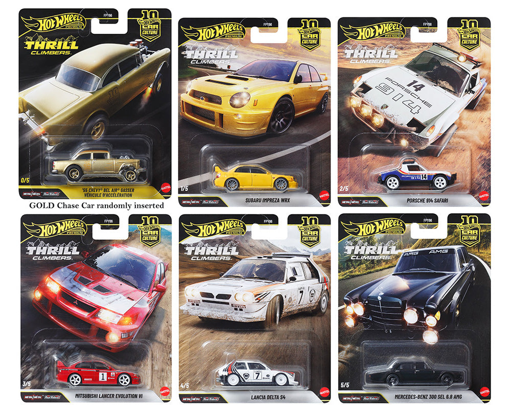 (COMING SOON) Hot Wheels 1:64 Car Culture 10th Anniversary 2026 Q Case – Thrill Climbers 5 Assortment