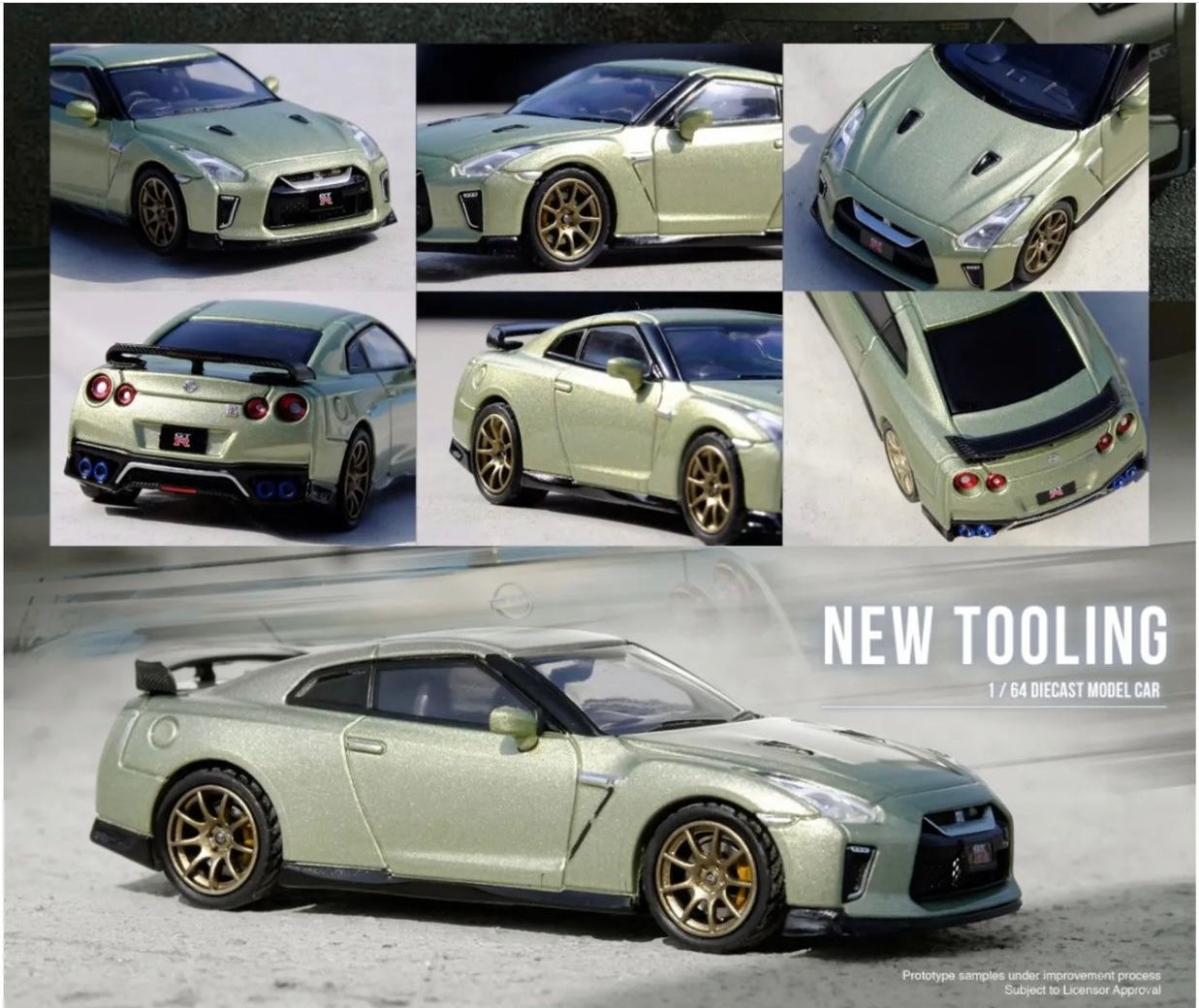INNO64 1/64 NISSAN SKYLINE GT-R R35 MILLENIUM JADE