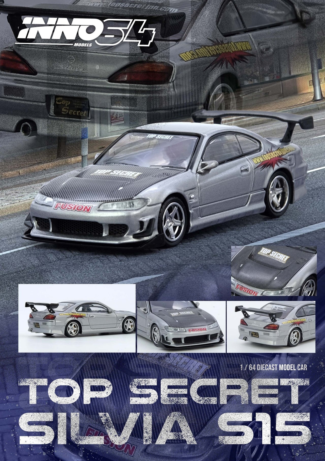 INNO64 1/64 SILVIA (S15) "TOP SECRET"