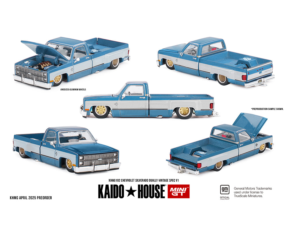 (COMING SOON) Kaido House x Mini GT 1:64 Chevrolet Silverado Dually Vintage Spec V1