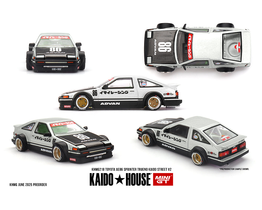 (COMING SOON) Kaido House x Mini GT 1:64 Toyota AE86 Sprinter Trueno Kaido Street V2- White