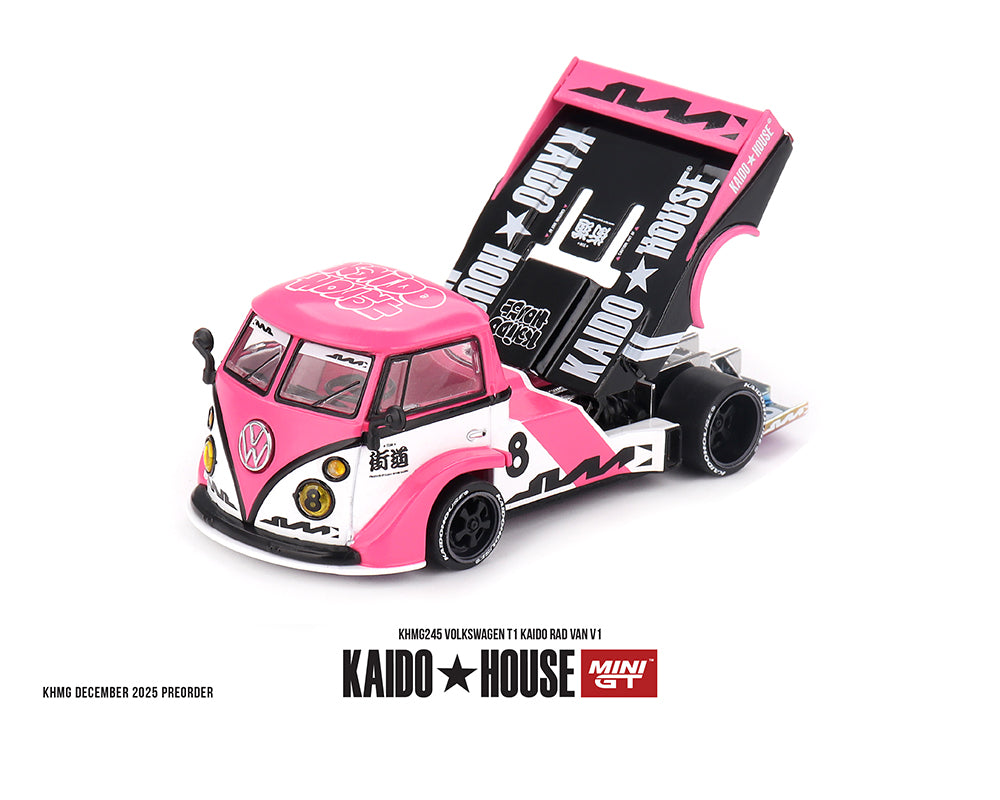 (COMING SOON) Kaido House x Mini GT 1:64 Volkswagen T1 KAIDO RADVAN V1 – Pink