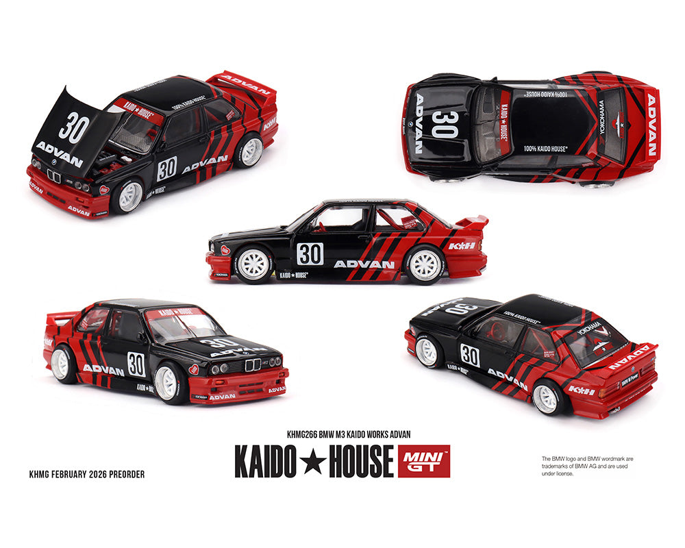 (COMING SOON) Kaido House x Mini GT 1:64 BMW M3 Kaido Works Advan – Black/Red