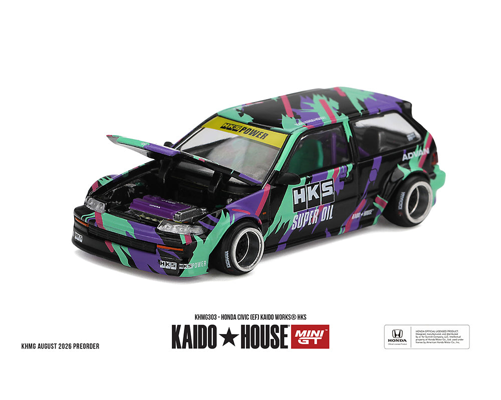 (COMING SOON) Kaido House x Mini GT 1:64 Honda Civic (EF) Kaido Works HKS