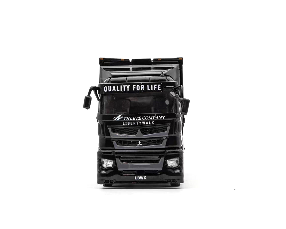 GCD 1/64 Liberty Walk LB-Trucks Mitsubishi Fuso Super Great Transporter Athlete – Black