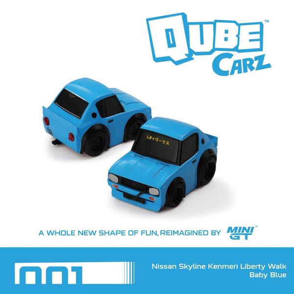 Mini GT Qube Carz Series 1 Liberty Walk Nissan Skyline Kenmeri Liberty Walk Baby Blue