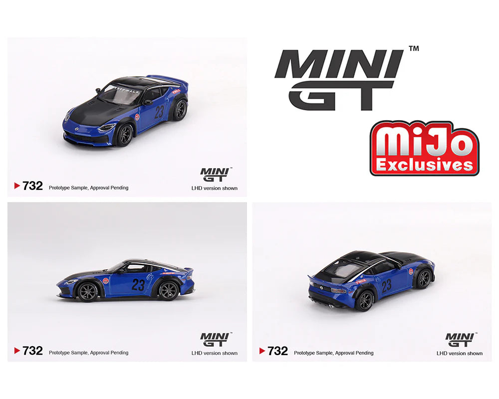 MINI GT 1:64 Nissan Z LBWK in Serian Blue – Mijo Exclusives