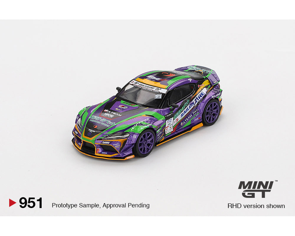 (COMING SOON) MINI GT 1/64 Japan Exclusive Toyota GR Supra KUHL 2021 D1GP EVANGELION RACING 2021- Limited Edition