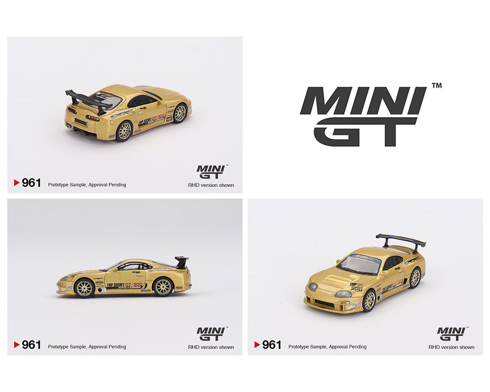 MINI GT 1/64 Toyota Supra (A80) Top Secret GT-300 – Top Secret Gold