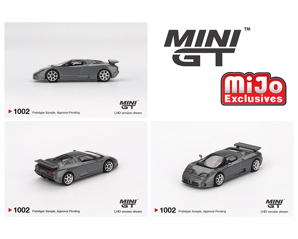 MINI GT 1/64 Bugatti EB110 Super Sport – Grigio Scuro – Mijo Exclusives