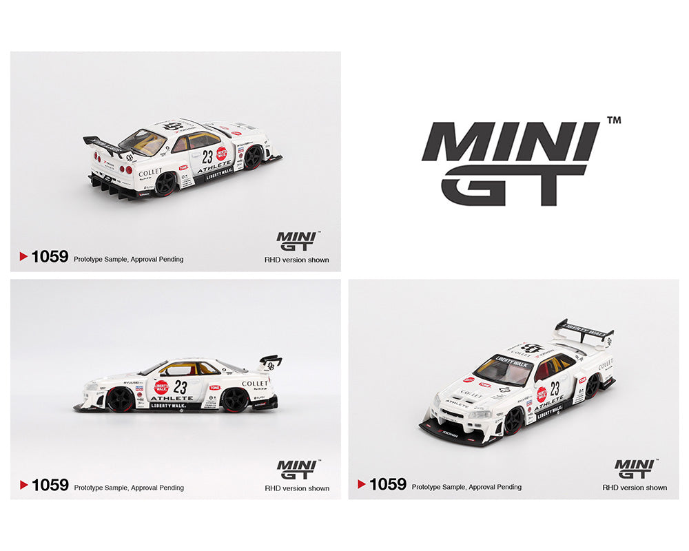 (COMING SOON) MINI GT 1/64 Nissan LB-ER34 Super Silhouette ATHLETE/COLLET – White