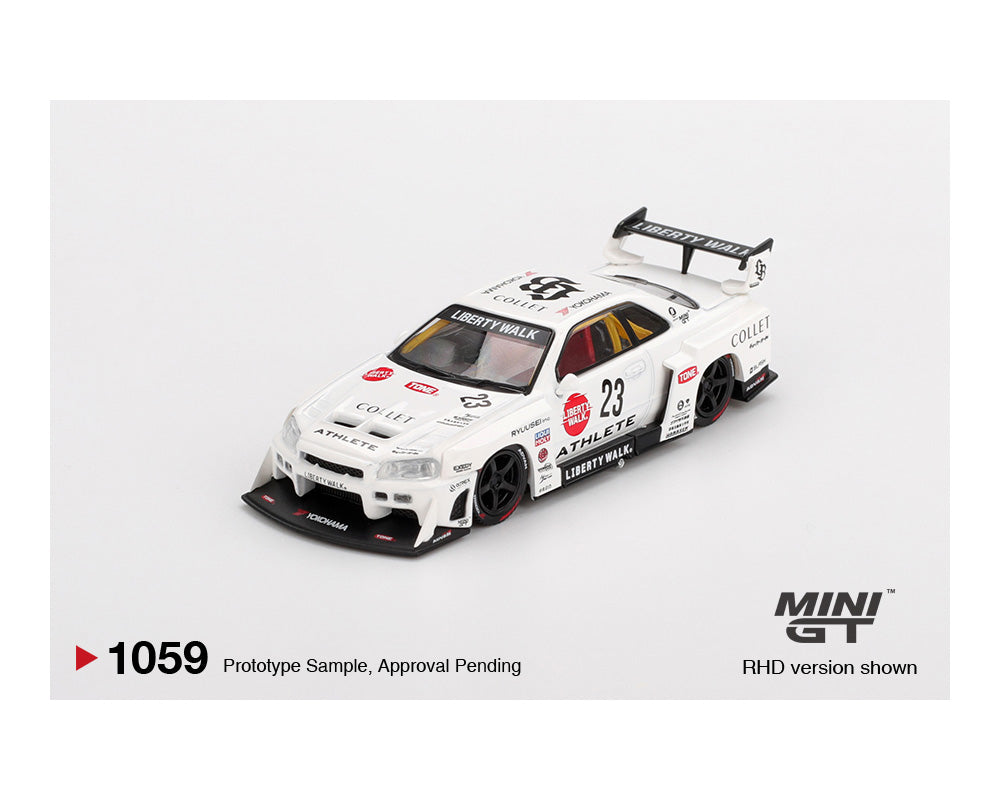 (COMING SOON) MINI GT 1/64 Nissan LB-ER34 Super Silhouette ATHLETE/COLLET – White