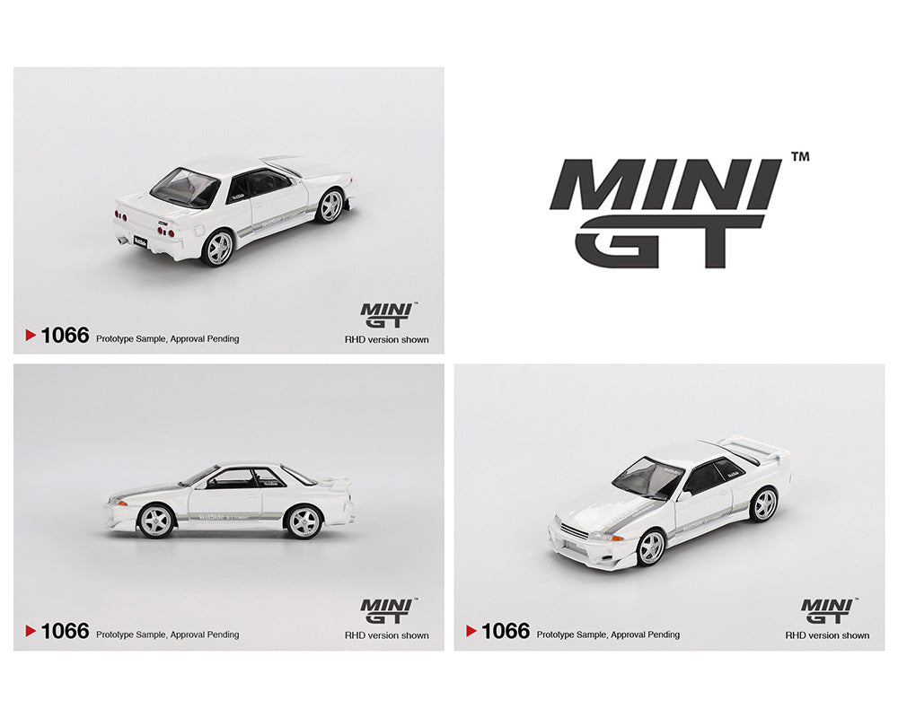 (COMING SOON) MINI GT 1/64 Nissan Skyline GT-R (R32) VeilSide Combat C-I White – Mijo Exclusives