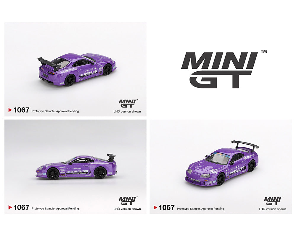 (COMING SOON) MINI GT 1/64 Toyota Supra (A80) Top Secret GT-300 Top Secret Purple – Mijo Exclusives