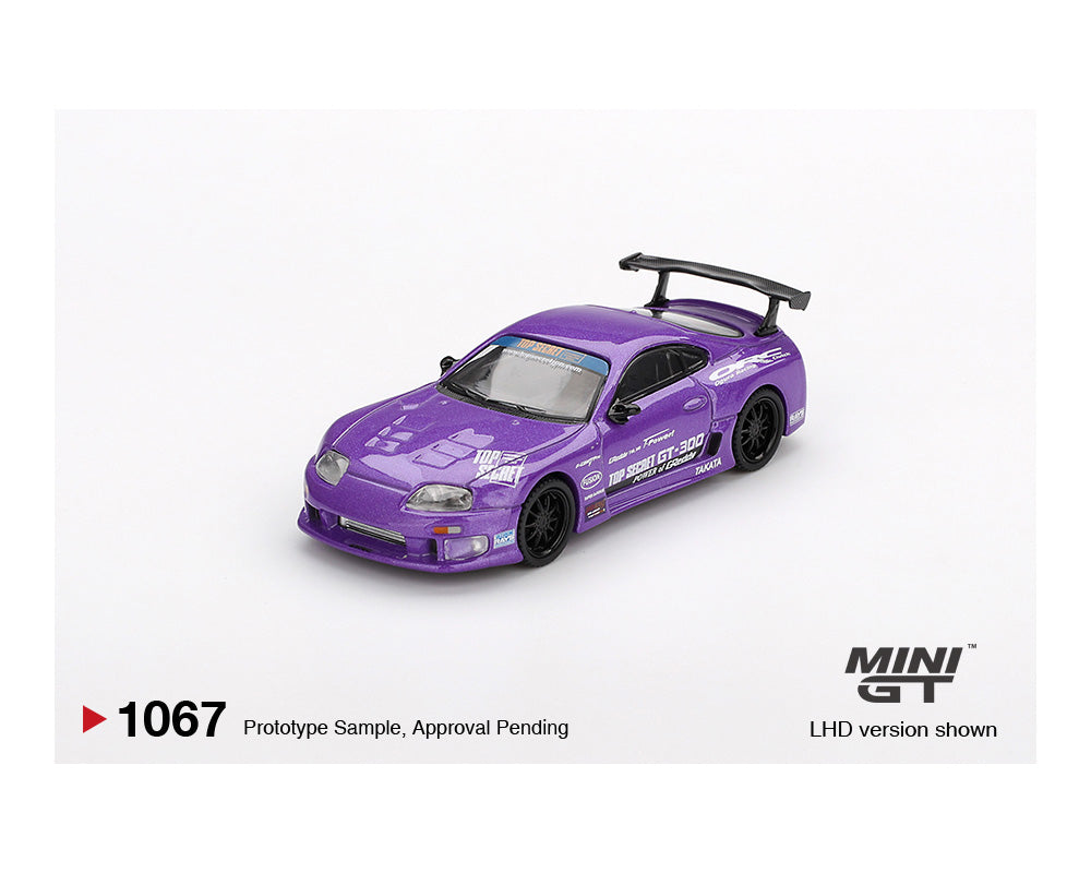 (COMING SOON) MINI GT 1/64 Toyota Supra (A80) Top Secret GT-300 Top Secret Purple – Mijo Exclusives