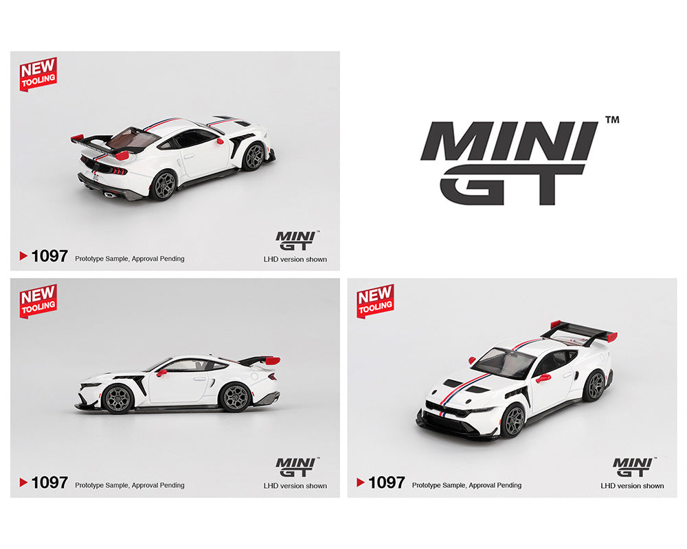 (COMING SOON) MINI GT 1/64 Ford Mustang GTD Spirit of America – White