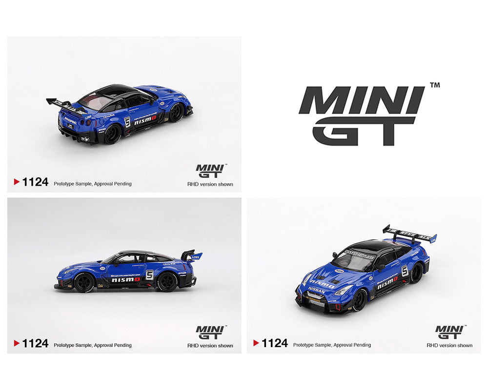 (COMING SOON) MINI GT 1/64 LB-Silhouette WORKS GT NISSAN 35GT-RR Ver.2 – Blue- Mijo Exclusives