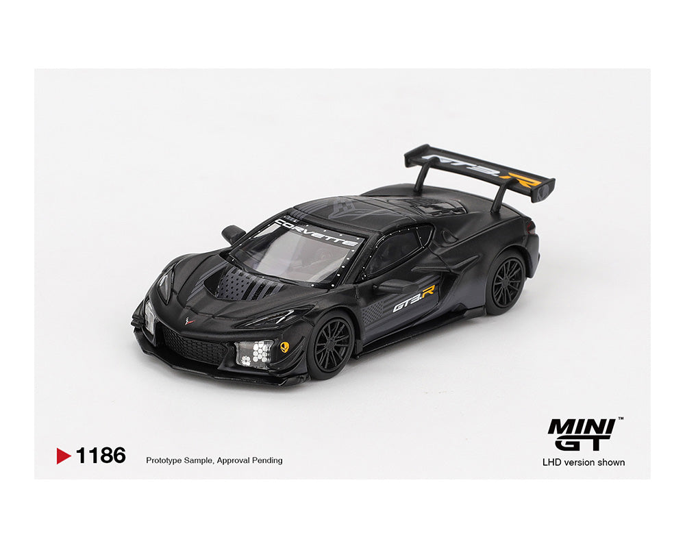 (COMING SOON) MINI GT 1/64 Chevrolet Corvette Z06 GT3.R Road America Test car – Black