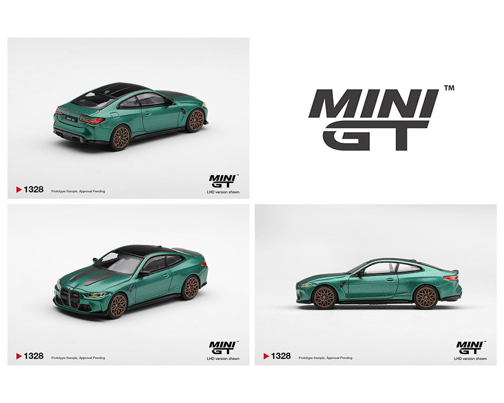(COMING SOON) MINI GT 1/64 BMW M4 CS Frozen Isle of Man Green Metallic – Limited Edition