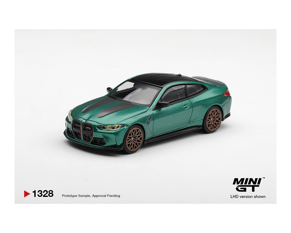 (COMING SOON) MINI GT 1/64 BMW M4 CS Frozen Isle of Man Green Metallic – Limited Edition