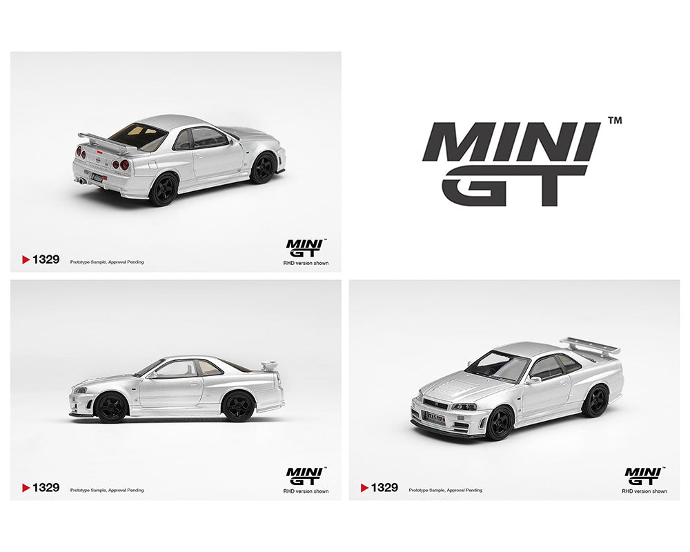 (COMING SOON) MINI GT 1/64 Nissan NISMO R34GT-R Z-tune Z-Tune Silver – Limited Edition