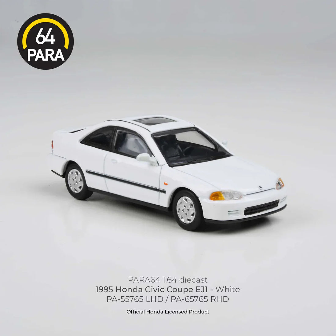 PARA64 1:64 1995 Honda Civic Coupe EJ1 – White – PA-55765/WHITE