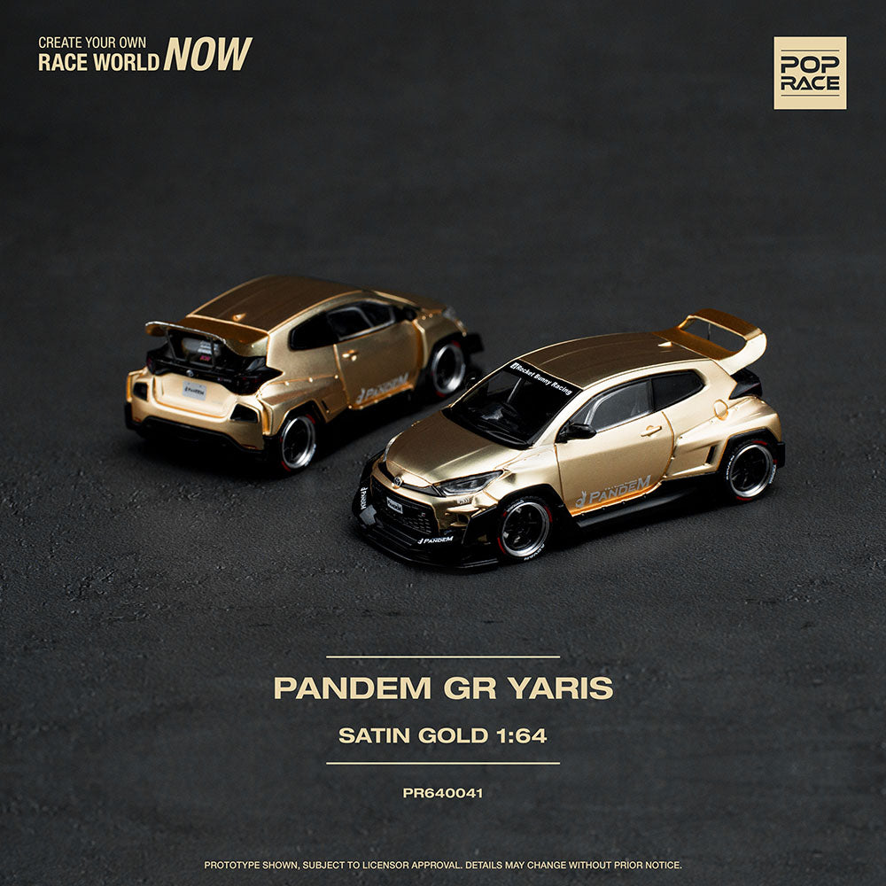 POP RACE 1/64 PANDEM GR YARIS - SATIN GOLD