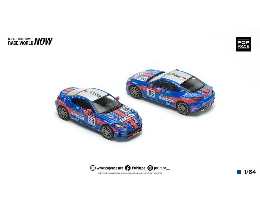 POP RACE 1/64 SUBARU BRZ TOKYO SUBARU RACING