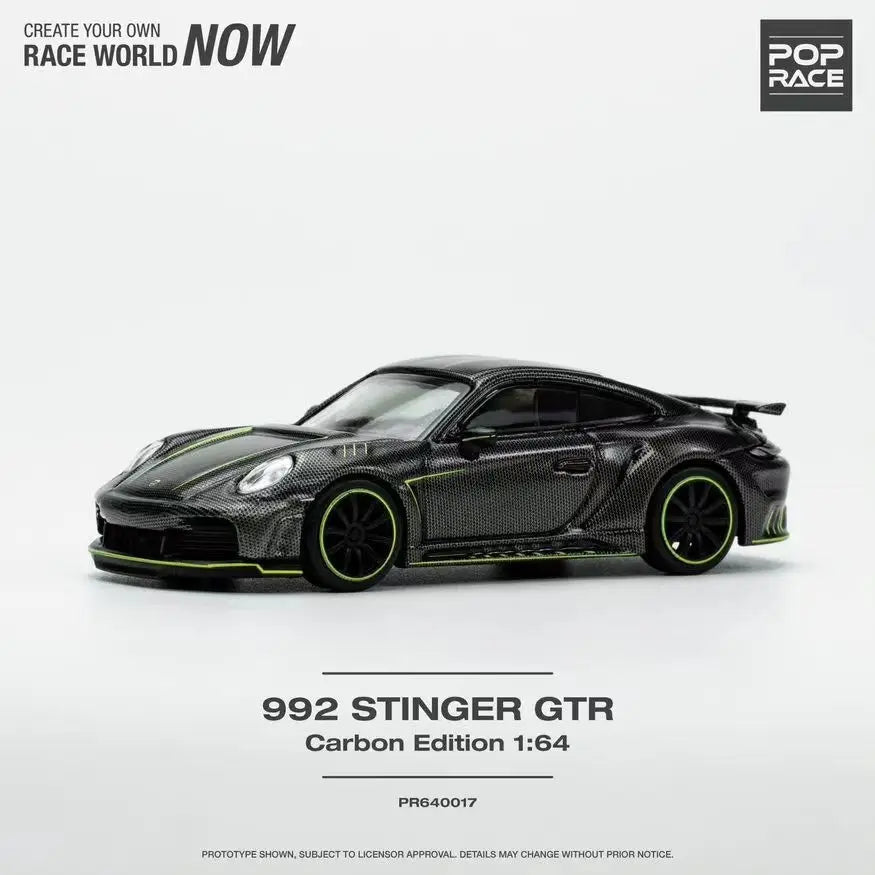 POP RACE 1/64 992 STINGER GTR - CARBON EDITION