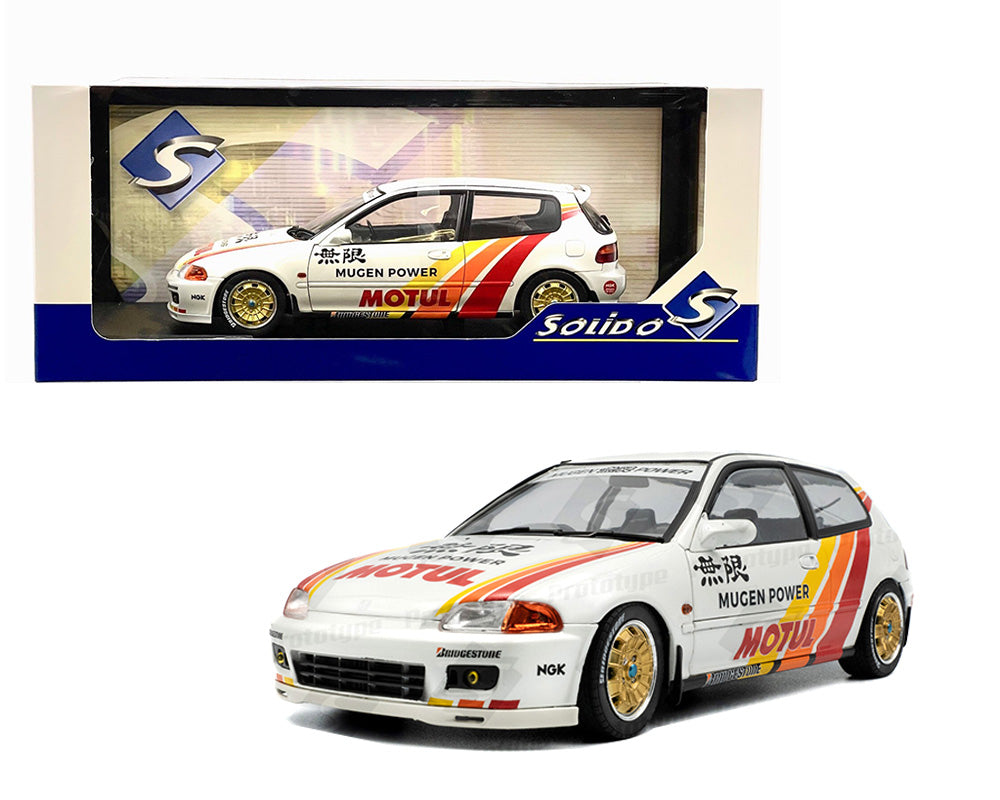 Solido 1:18 1992 Honda Civic (EG6) Works Mugen Racing – White