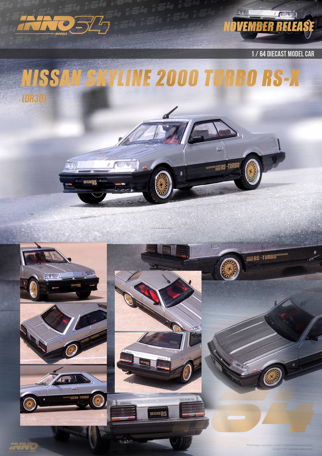 INNO64 1/64 NISSAN SKYLINE 2000 RS-X TURBO (DR30)